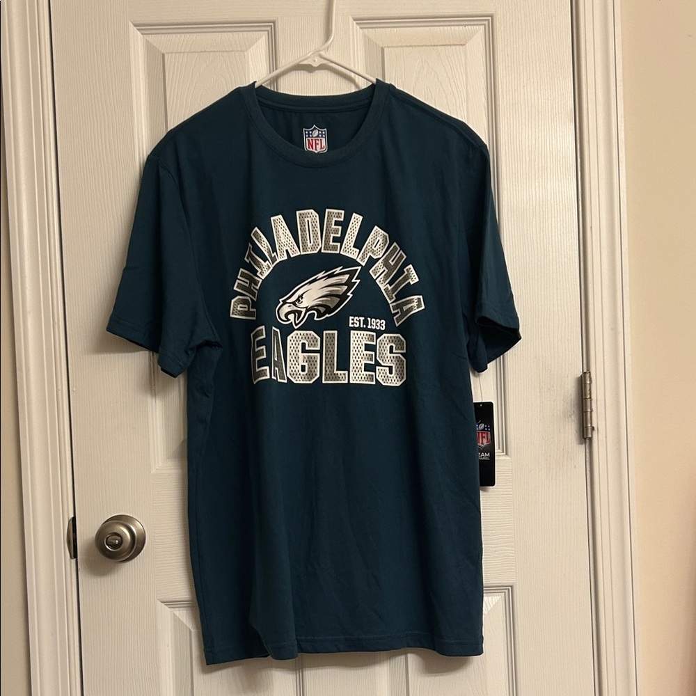 NFL Philadelphia Eagles Green Short Sleeve Cotton-blend T-Shirt Size Large